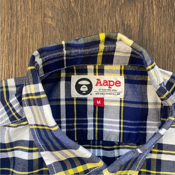 Bathing Ape Flannel Button Down Shirt (M) - Picture 11 of 15